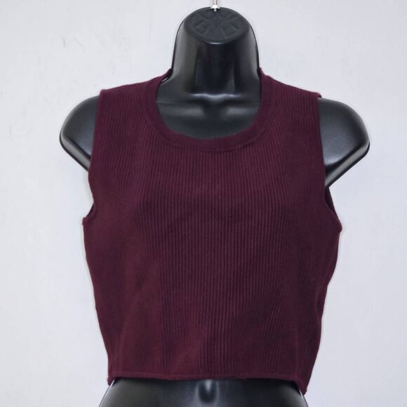 House Of Harlow 1960 Size Large Tank Top Maroon Thick Ribbed - Picture 1 of 5